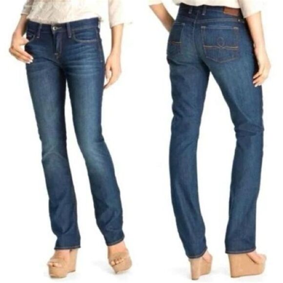Lucky Brand Jeans Women Size 2 / 26 Sofia Straight Mid Rise Medium Wash - Picture 1 of 12